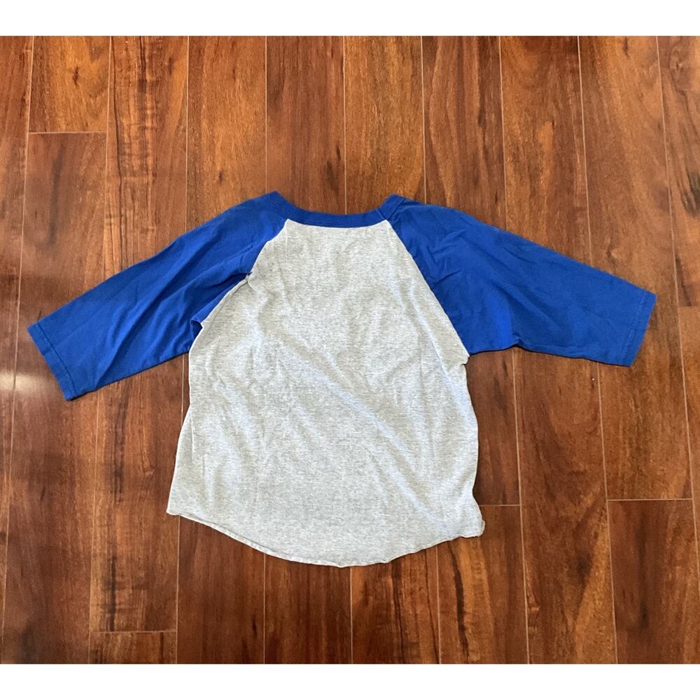 Charros de Jalisco LMP Baseball Raglan 3/4 Sleeve Shirt Heather Grey Blue Med - Picture 4 of 4